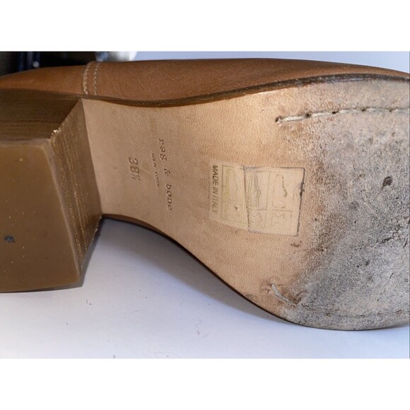 RAG & BONE Sable Enid Leather Mule Size 8 OR 38 1/2 Very Gently Pre-Owned - Picture 8 of 10
